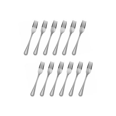 China 18/0 Stainless Steel 12 Pearl Pattern Metal Regular Fork Sustainable Table Forks Set For Events for sale