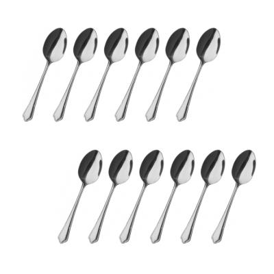 China Viable Dessert Spoon 18/0 Volume Parish Style Cutlery 12-Piece Stainless Steel Set Spoons Silverware for sale