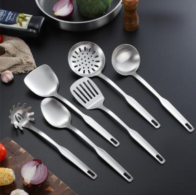 China Viable Cookware Set Stainless Steel Kitchen Tools Include Pocket Spatula Skimmer Turner Pasta Server for sale