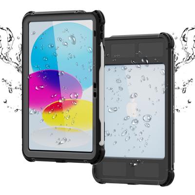 China For iPad 10th Shellbox Full Protection Rugged Waterproof Shockproof Case For iPad 10th Gen 2022 10.9 inch With Rotatable Wrist Tablet Holder for sale