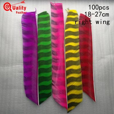 China Stick on Right Arrow Wholesale JINYUQI Arrow Stripes 100pcs Turkey Feather Fletching Shooting Chasing DIY Archery Arrow Shaft Arrow Feather for sale