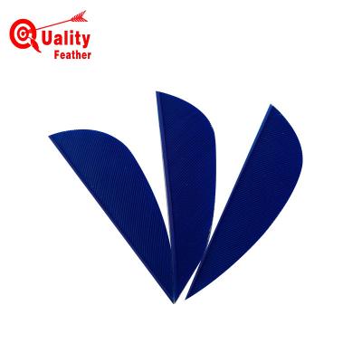 China Stick on arrow feather parabolic single color vanes the real ones for hunting arrows for sale