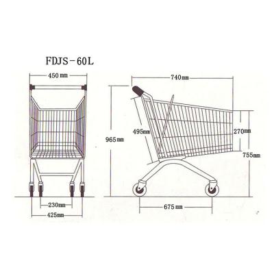 China Unfolding Wholesale 4 Wheel Metal Portable Supermarket Shopping Carts For Sale for sale