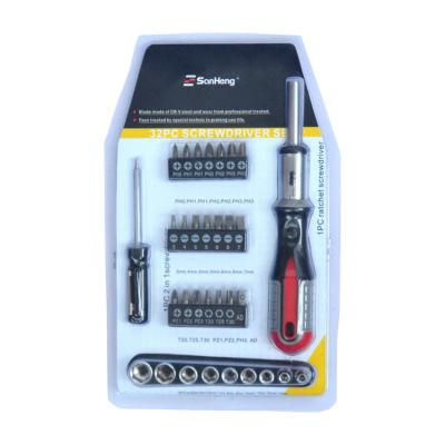 China Polypropylene Good Price 32 Pcs Magnetic CR-V Screwdriver Set for sale