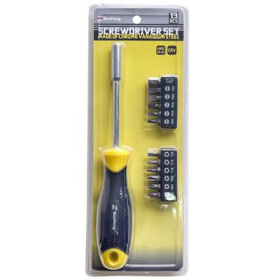 China Original Manufacturer Plastic Long Handle 13 Pcs Screwdriver Set for sale