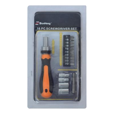 China Polypropylene 16pcs Full Magnetic Screwdriver Bit Set for sale