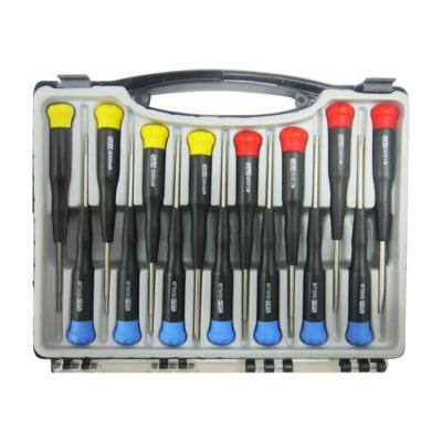 China Polypropylene Long Handle 15 Pcs Magnetic Precision Screwdriver Set for sale