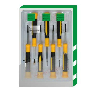 China Portable Magnetic Polypropylene 7 Pcs Precision Screwdriver Set for sale