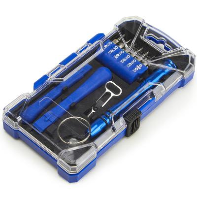 China Plastic Multifunction Blue Color 17 Pcs Precision Screwdriver Set for sale