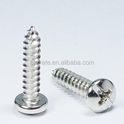 China C-1022 Steel Pan Head Phillip /Slotted Drive Type-ab Nickel Plated Thread Tapping Screw for sale