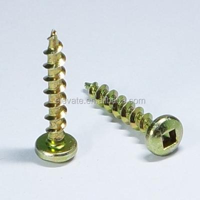 China Steel C-1022 Pan Head Square Drive Sharp Point Thread Particle Board Rough Screw for sale