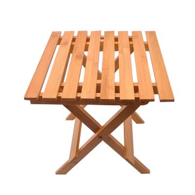 China Sustainable Small Wooden Fully Assembled Folding Bamboo Camp Chair Step Stool Chair Spa Bath Chair for sale