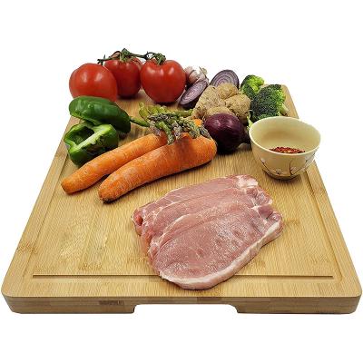 China Large Viable Bamboo Cutting Board for Kitchen, Wooden Chopping Board with Juice Groove for sale