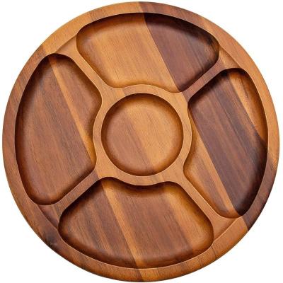 China Sustainable Acacia Wood Chip and Dip Serving Plate - Serving Tray for sale