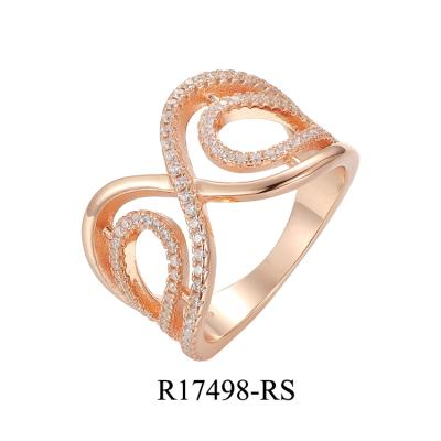 China TRENDY Gold Plated with White Cubic Zircon for Women Cross 925 Sterling Silver Rings for sale