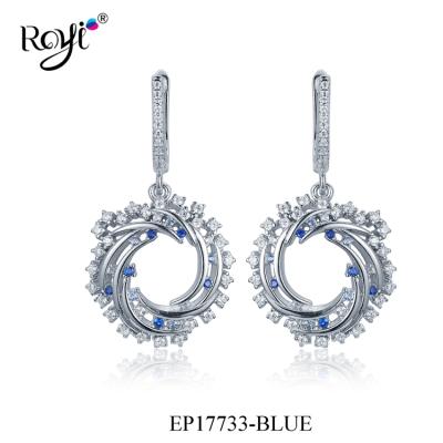 China Luxury Fashion S925 White Gold Plated Fashion Jewelry Earrings for sale