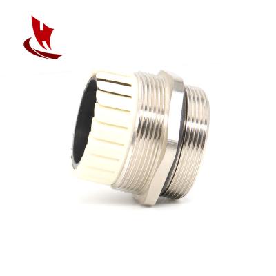 China Protect Cable M12 M16 M18 M20 M22 M25 M32 M36 Metal Cable Gland With Brass Nickel-Plated Adjustable For Energy Industry for sale