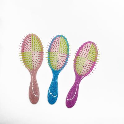 China Custom Logo Massage Plastic Hair Comb Comfortable Wholesale Hairbrush Airbag Hairdressing Brush for sale