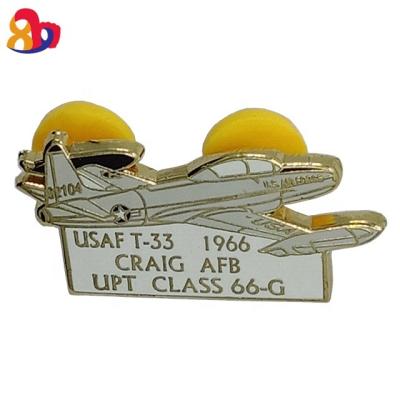 China High Quality Fashion 3D Zinc Alloy Pilot Uniform Printed Aircraft Enamel U.S. Air Force Name Tag Pin Military Badge for sale