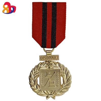 China high quality custom 3D logo badge gold military medal for sale for sale