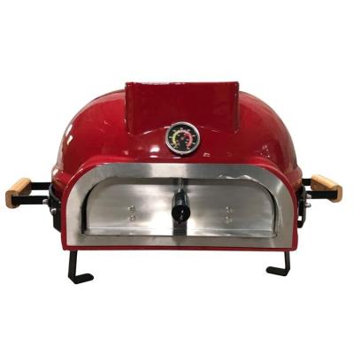 China Adjustable Height Outdoor Camping BBQ Charcoal Grill Commercial Wood Fired Pizza Oven Charcoal Lump Stainless Steel Ceramic Red for sale