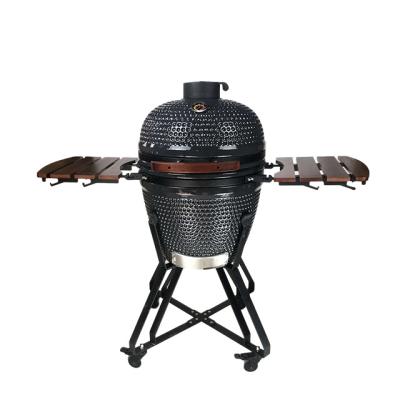 China Adjustable Size 21 Inch Outdoor Kamado Grill Kamado Pizza Oven Charcoal Grill BBQ Cooking System for sale