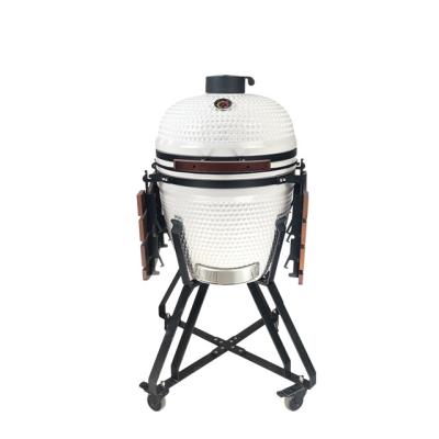 China Outdoor Large Size Customized Adjustable Height 21 Inch Kamado Grill / Ceramic Pellet / Barbecue Smoker Inch Grill for sale