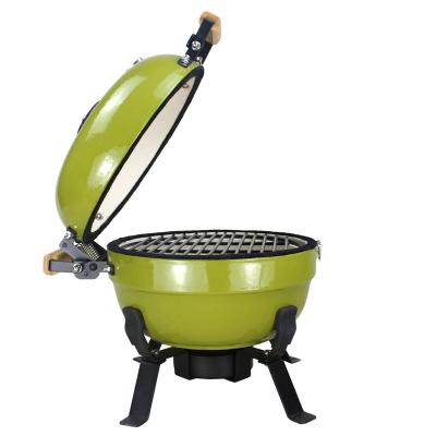 China Adjustable portable cheap size kamado barbecue grill ceramic small kamado bbq grill for sale