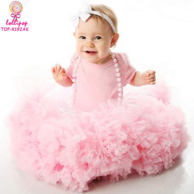 China Lovely Pink Anti-wrinkle Anti-wrinkle Girl Solid Colors Tutu Skirt Party Fluffy Babies Pettiskirt For Cake Smash Newborn Photos for sale