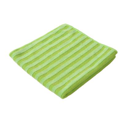 China Wholesale Viable Microfiber Cleaning Rags Stripe Bead Cloth Kitchen Towel for sale