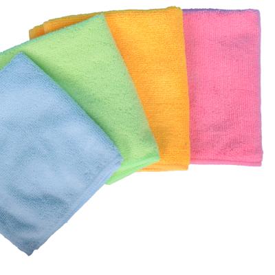 China Sustainable 100 Polyester Kitchen Use Microfiber Towel Chemical Free Rags Colorful Towel for sale