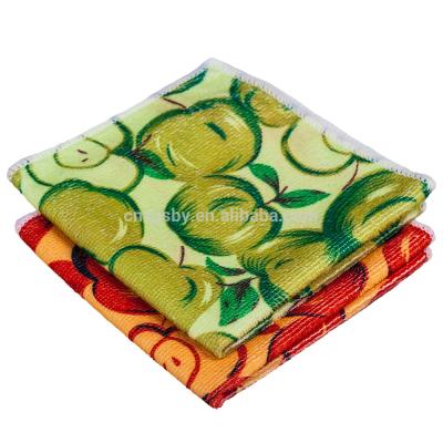 China Viable Factory Supply Direct Microfiber Cleaning Towel Customized Design Hot Printed Towel Rags for sale