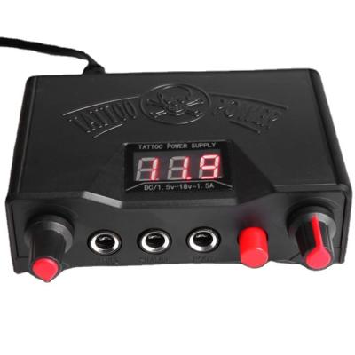 China Digital Dual Screen Tattoo Cartridge Pen Power Supply Skull Precise Tattoo Power Supply 453*3.85*1.77In for sale