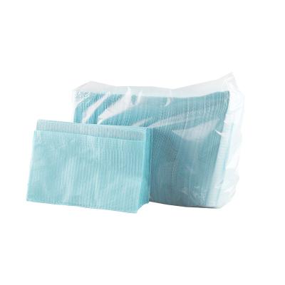 China Tattoo 32*45 Clean Waterproof Medical Paper Dental Bib Disposable Tablecloths TB-Blue for sale