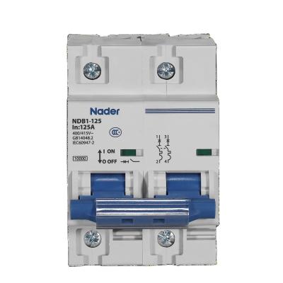 China Circuit Breaker IEC 947-2 Isolating Switch 125a by Nader Miniature Circuit Breaker MCB-NDB1-125A for sale