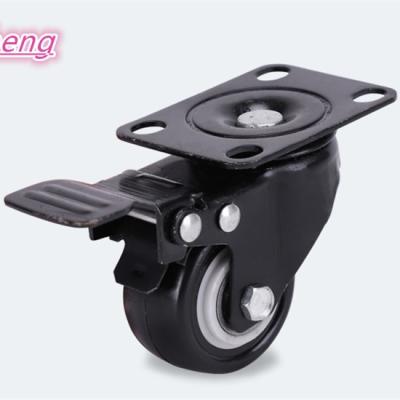 China Handling Tools factory produces high quality gold drill black casters wheels and pressure brake casters. for sale