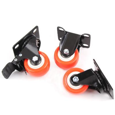 China Industrial Orange 2/inch 3/inch 4/inch 5/inch PVC Furniture Caster Wheel for sale