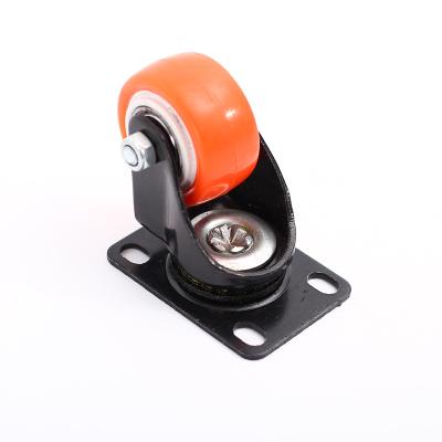 China Handling Tools China Produces PVC Shopping Cart Casters, 2 Inch PU Plate Furniture Caster Wheel for sale