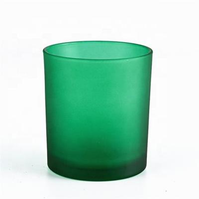 China Home Decoration Wholesale Luxury Empty Multi-color Candle Glass Jars With Lids 220Ml 315Ml 430Ml for sale