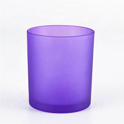 China Home Decoration Wholesale Empty Green Transparent Yellow Red Blue Black Glass Candle Jar With Lid for sale