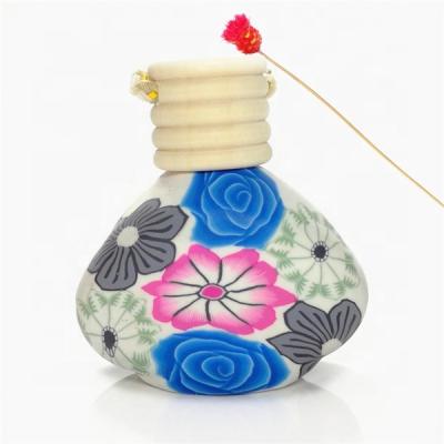 China Personal Care Low Moq Empty Clay Glass Car Hanging Perfume Bottle 10Ml 12Ml 15Ml for sale