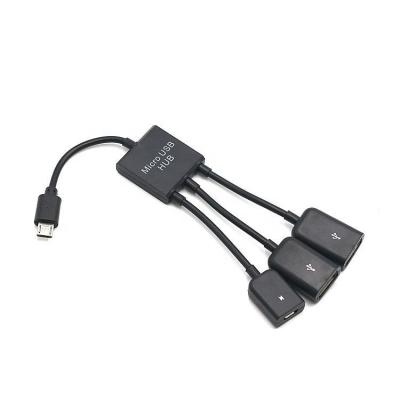 China COMPUTER 3 in 1 Micro USB Male to USB Female OTG Hub for sale