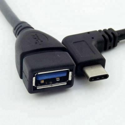 China Right Angle USB 3.1 Type C Male COMPUTER To USB 3.0 Female OTG Adapter Cable for sale