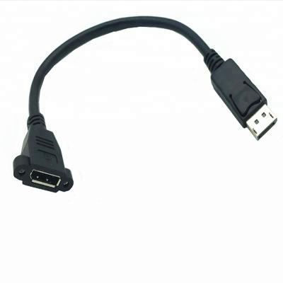 China COMPUTER 30cm DisplayPort Male To DisplayPort Female Extension Cable With Panel Mount for sale