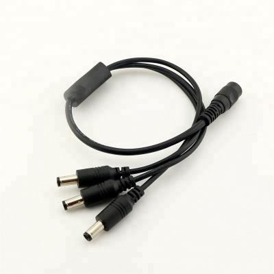 China CCTV Male CCTV DC Power Splitter DC Jack To 3 Telecommunication 1 Female Cable 5.5mm x 2.5mm for sale