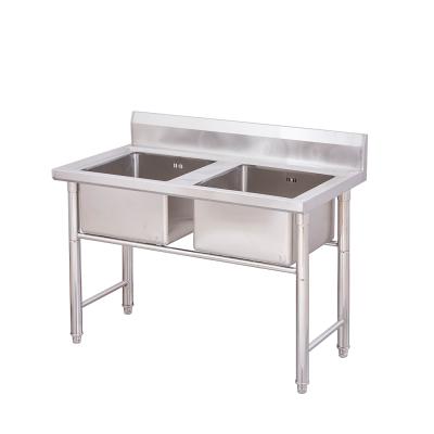 China Easy Installation Factory Price Stainless Steel Double Bowl Farmhouse Kitchen Sink for sale