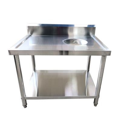 China High quality hotel/restaurant/hospital/school kitchen kitchen waste stainless steel work table, waste collection stainless work table for sale