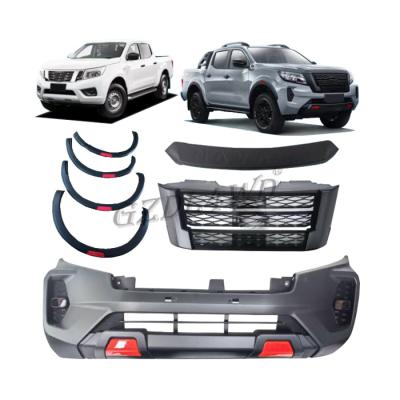 China Plastic High Quality Bumper Kit Front Facelift Body Car Body Bumper Kit For NP300 Upgrade 2015+ To 2020 for sale