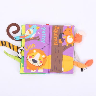 China Soft Book Dinosaur Tail Cloth Book Toy Plush Tail Cloth Book For Baby for sale