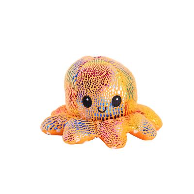 China Reversible Stuffed Animal Toy Octopus Doll Plush With Double Face Expression Flipped Octopus Animal Toy for sale